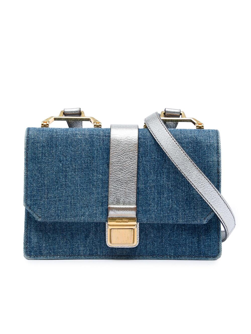 Miu Denim Metallic Goatskin #309387M61B